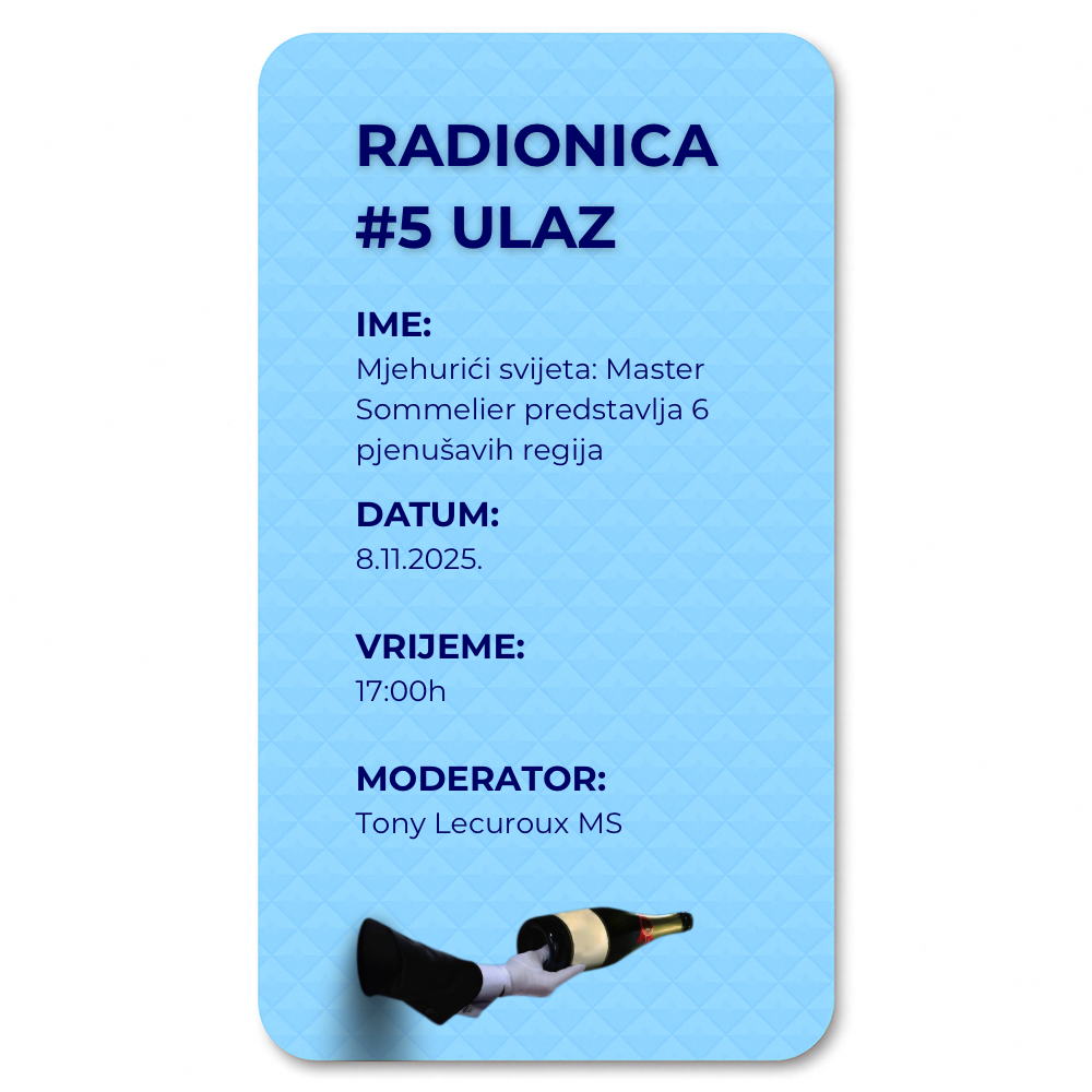 Sparkling wine fest Mjehurići svijeta: Master Sommelier predstavlja 6 pjenušavih regija image